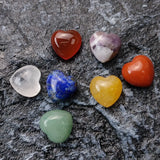 Natural Stone Heart 10*15mm Lapis Lazuli Amethyst Yoga Chakra Healing Stone