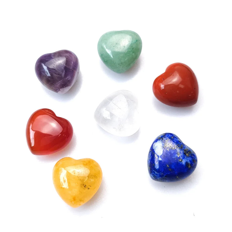 Natural Stone Heart 10*15mm Lapis Lazuli Amethyst Yoga Chakra Healing Stone