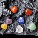 Natural Stone Heart 10*15mm Lapis Lazuli Amethyst Yoga Chakra Healing Stone