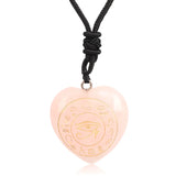 Egyptian Eye Of Horus Necklace Hand-Carved Natural Stone
