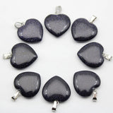 Natural Stone Heart Pendant Sandstone DIY Dangle Jewelry 20pcs/lot