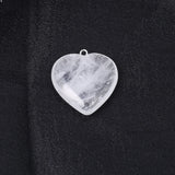 Natural Stone Heart Pendant Charms Amethysts Tiger Eye Pendant 30x30x10mm