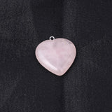 Natural Stone Heart Pendant Charms Amethysts Tiger Eye Pendant 30x30x10mm