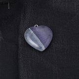 Natural Stone Heart Pendant Charms Amethysts Tiger Eye Pendant 30x30x10mm