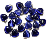 Natural Stone Heart Quartz Crystal Tiger Eye Opal Aventurine Cat eyes Pendants