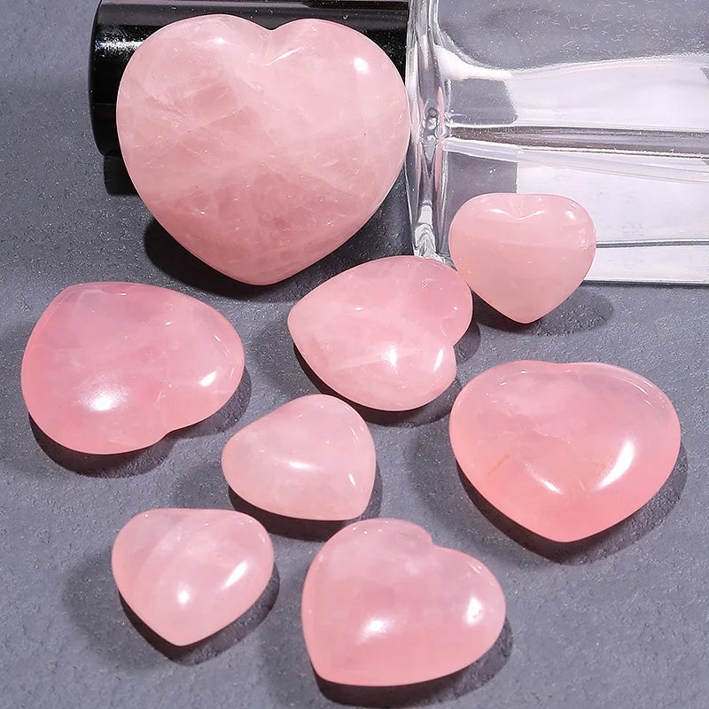 Rose Quartz Chakra Pink Crystal Heart