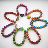 Natural Stone Heart Tree Of Life Bracelet