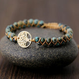 Natural Stone Heart Tree Of Life Bracelet