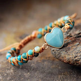 Natural Stone Heart Tree Of Life Bracelet