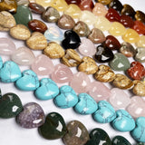 Natural Stone Heart Shape Beads for DIY Jewelry