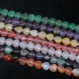 Natural Stone Heart Loose Beads Crystal String Bead for Jewelry Making DIY 10mm
