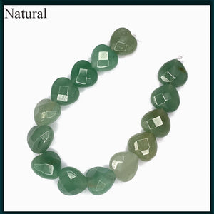 Heart-shaped Agate Crystal Lapis Lazuli Aquamarine DIY Jewelry 15x