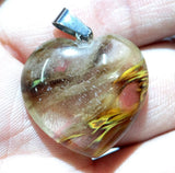 12pcs Natural Stone Heart-shaped Charms Pendants for DIY Jewelry Making