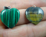 50pcs Heart-shaped Turquoises Quartz Charms Pendants for Jewelry Making