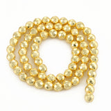 Hematite Stone Beads 18K Plating for DIY Bracelet