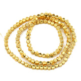 Hematite Stone Beads 18K Plating for DIY Bracelet