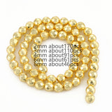 Hematite Stone Beads 18K Plating for DIY Bracelet