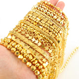 Hematite Stone Beads 18K Plating for DIY Bracelet