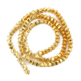 Hematite Stone Beads 18K Plating for DIY Bracelet