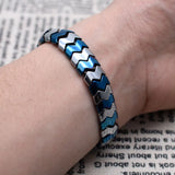 Hematite Beads Blue Two Holes Letter W Bat Shape Spacer Beads