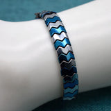 Hematite Beads Blue Two Holes Letter W Bat Shape Spacer Beads