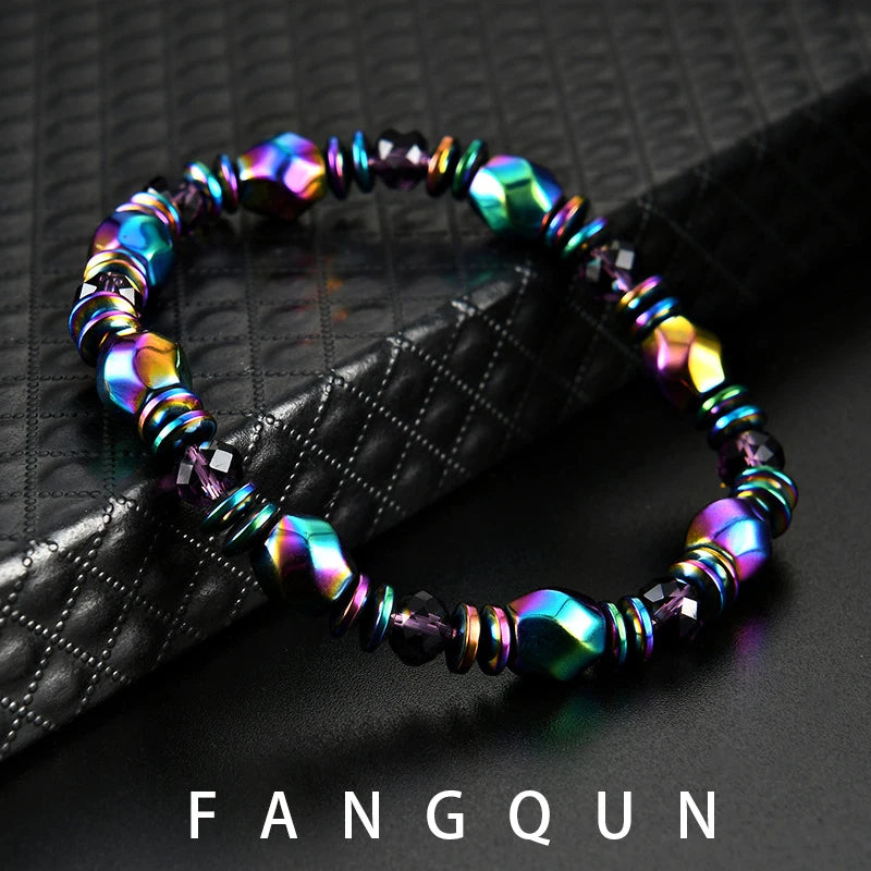 Vintage Hematite Metal Magnetic Therapy Bracelet for Arthritis Pain Relief