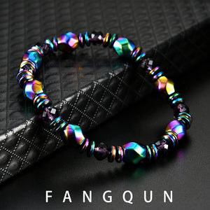 Vintage Hematite Metal Magnetic Therapy Bracelet for Arthritis Pain Relief