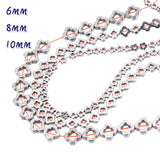 Natural Stone Hematite Flower Shaped Beads 6-10mm