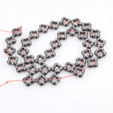 Natural Stone Hematite Flower Shaped Beads 6-10mm