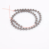 Natural Stone Hematite Flower Shaped Beads 6-10mm