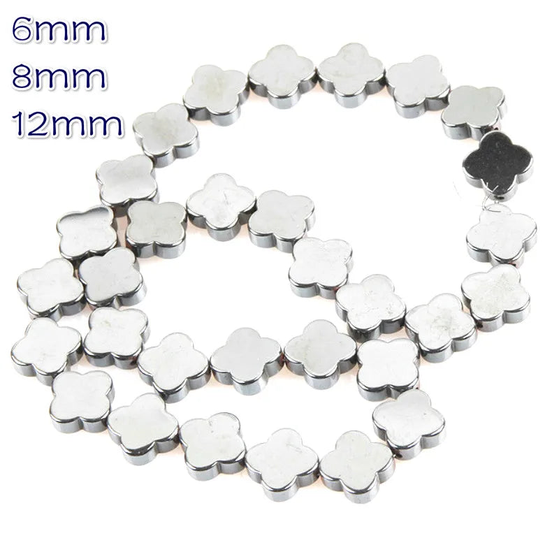 Hematite Four-leaf Clover Beads for DIY Jewelry Making