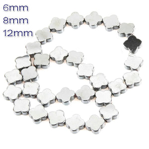 Hematite Four-leaf Clover Beads for DIY Jewelry Making
