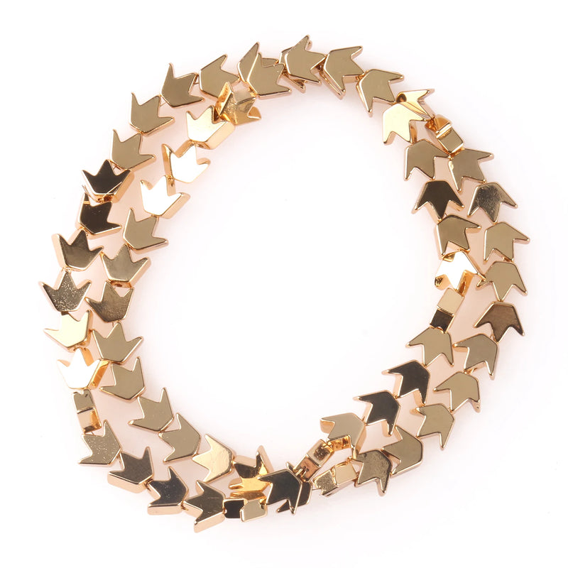 Natural Hematite Matte Cross Hole Crown Beads DIY Jewelry Making 8mm