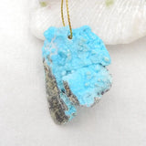 Natural Hemimorphite Nugget Pendant Bead 54x37x9mm 23g