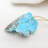 Natural Hemimorphite Nugget Pendant Bead 54x37x9mm 23g