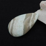 Hemimorphite Water Droplet Pendant Bead 57x37x7mm Natural Stone