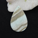 Hemimorphite Water Droplet Pendant Bead 57x37x7mm Natural Stone