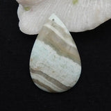 Hemimorphite Water Droplet Pendant Bead 57x37x7mm Natural Stone