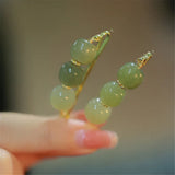 Hetian Jade Hair Clip Ancient Hong Kong Style Senior Female Jewelry