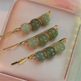 Hetian Jade Hair Clip Ancient Hong Kong Style Senior Female Jewelry
