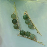 Hetian Jade Hair Clip Ancient Hong Kong Style Senior Female Jewelry