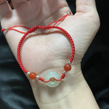 Hetian Jade Safe Buckle Hand Rope Bracelet Romantic Charm Jewelry