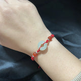 Hetian Jade Safe Buckle Hand Rope Bracelet Romantic Charm Jewelry
