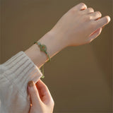 Vintage Hetian Jade Safe Buckle Bracelet National Tide Romantic Charm Jewelry