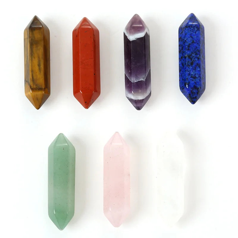 Amethyst Red Agate Rose Quartz Pendant Charms for DIY Chakra Jewelry