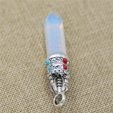 Hexagon Prism Opal Charms Pendants for DIY Earrings Necklace