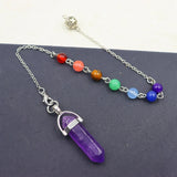 Hexagonal Bullet Pendulum Chain Chakra Dowsing Crystal Reiki Healing