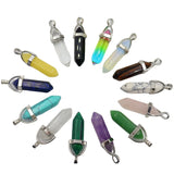Hexagonal Bullet Pendulum Chain Chakra Dowsing Crystal Reiki Healing