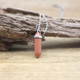Hexagonal Point Pendant Necklace Crystal Quartz Fluorite Lapis
