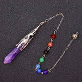 Hexagonal Prism Dowsing Pendulum Quartz Crystal Reiki Healing